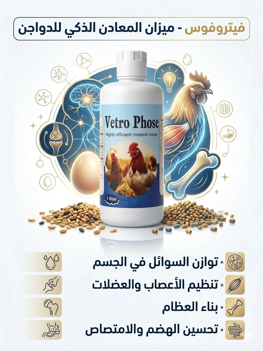 فيتروفوس Vetrophos — ميزان المعادن الذكي للدواجن